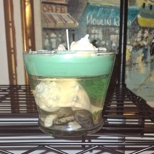 Ocean Breeze Aqua and Cream Candle